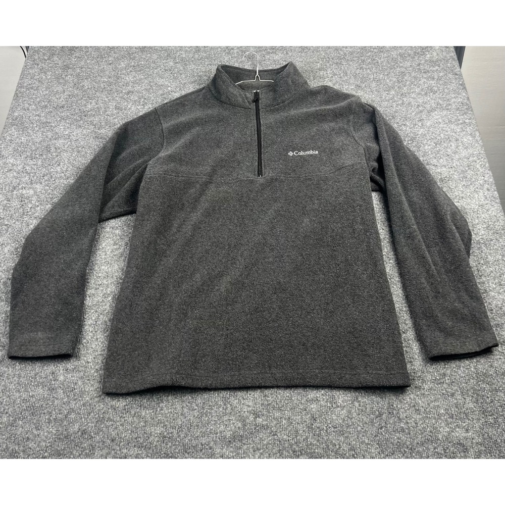 Columbia Mens XXL Gray Fleece Quarter Zip Pullover Sweater XM6986 Charcoal